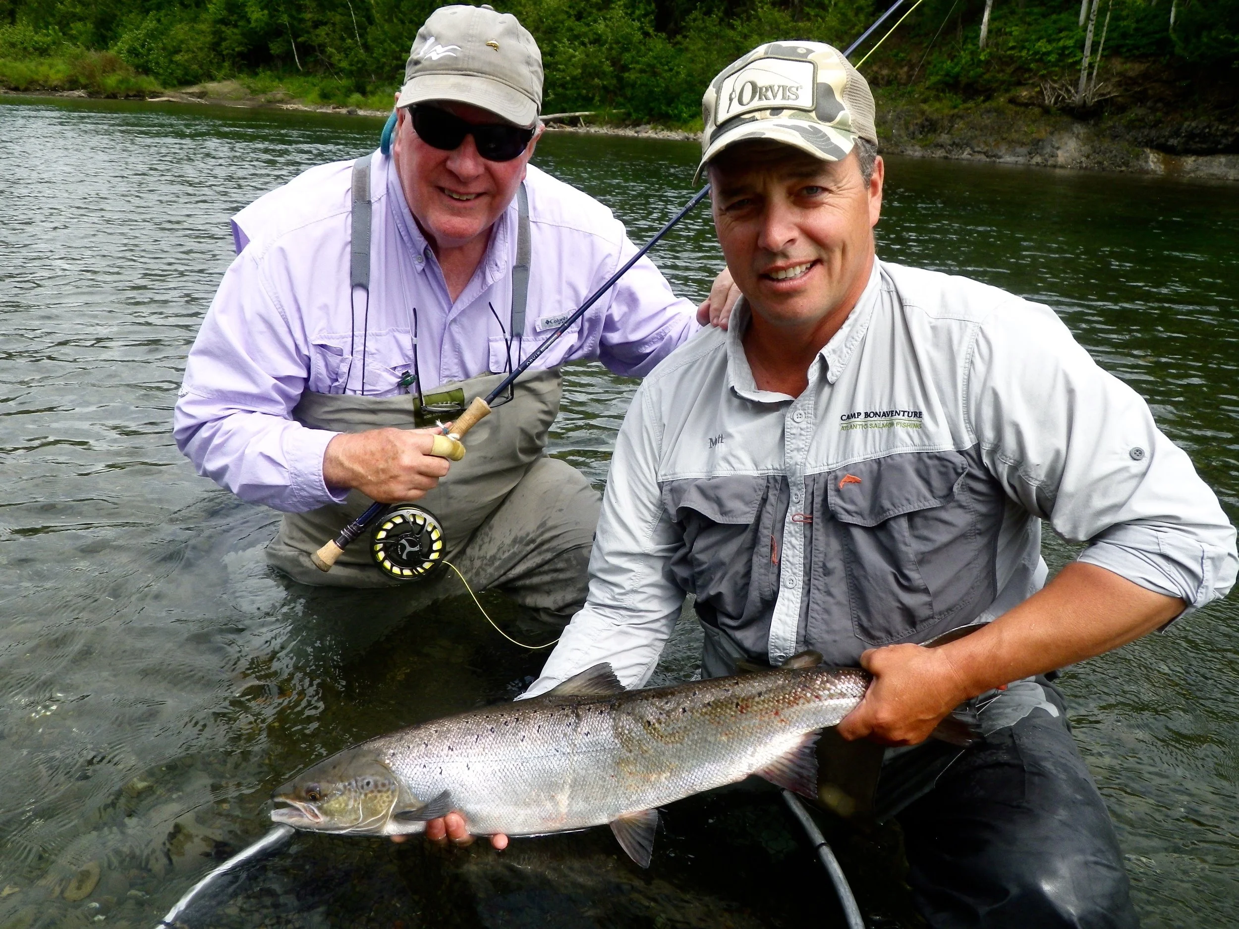 Keith Williams (left) with Camp Bonaventure guide Matt Flowers, nice one Keith !