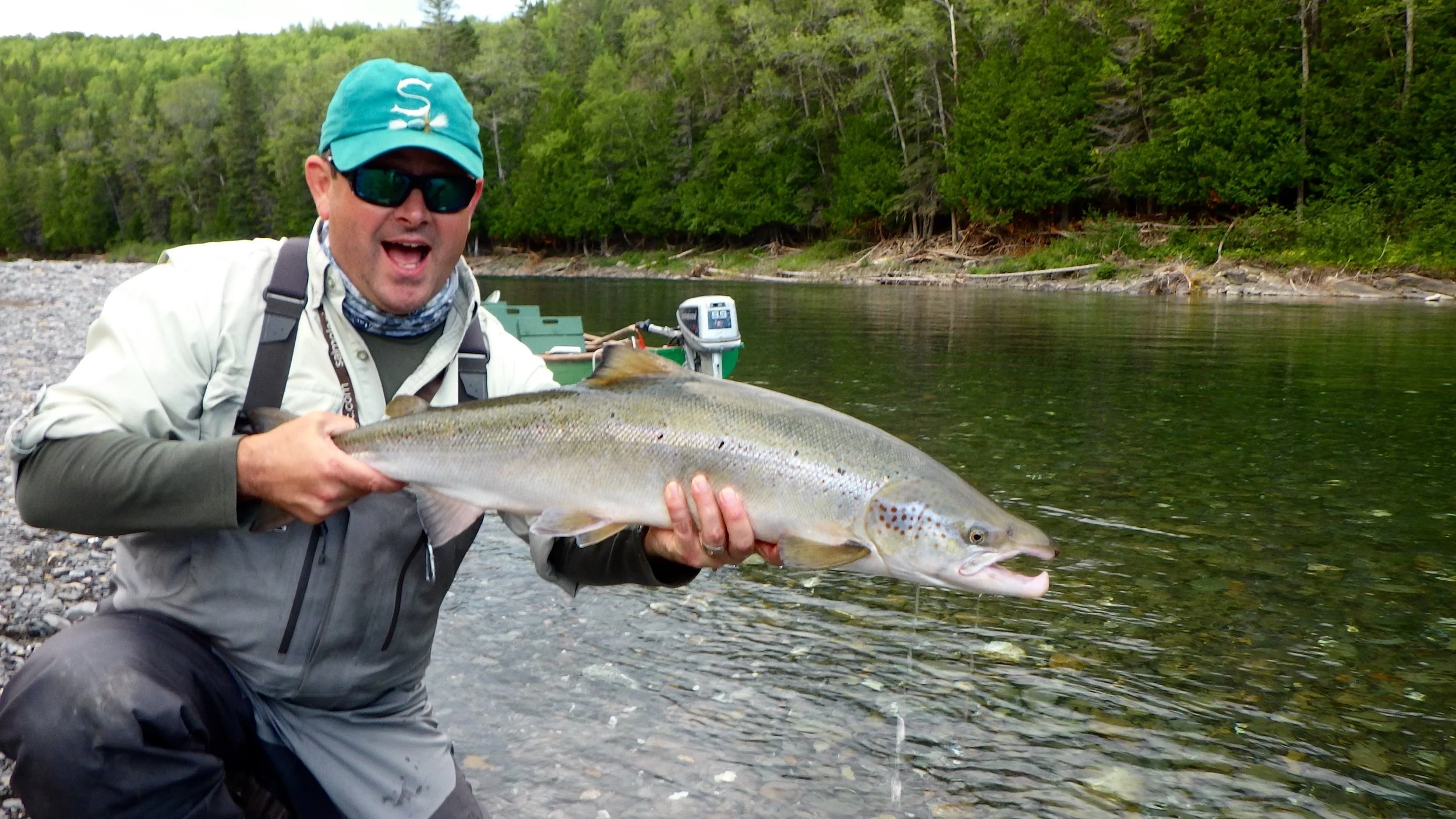 Michael French with his first Bonaventure salmon, needless to mention he was a happy angler! well done Michael!