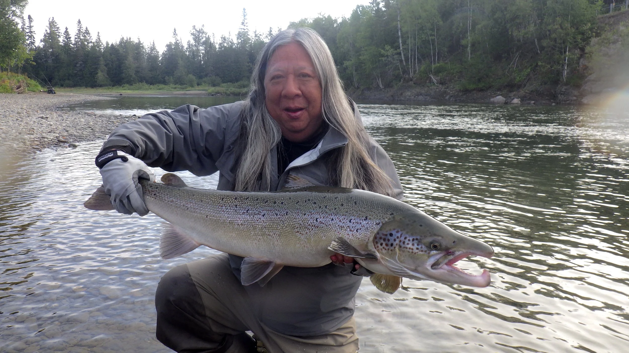 John Rocha is no stranger to Camp Bonaventure or salmon fishing, john is a great angler and gets it done everytime, nice one John!