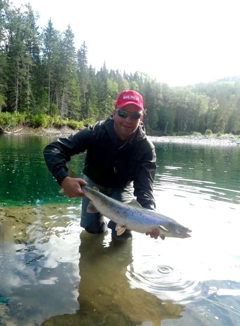 Gregory Cope,the fourth of the Irish group with a nice salmon for the Bonaventure!, nice one Gregory!
