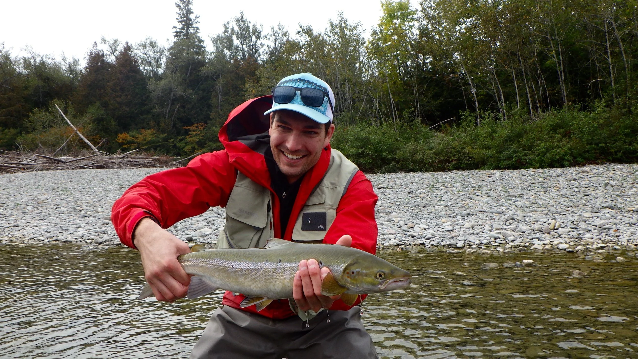 This was Sebastian Hylands first time salmon fishing, congratulations well done!