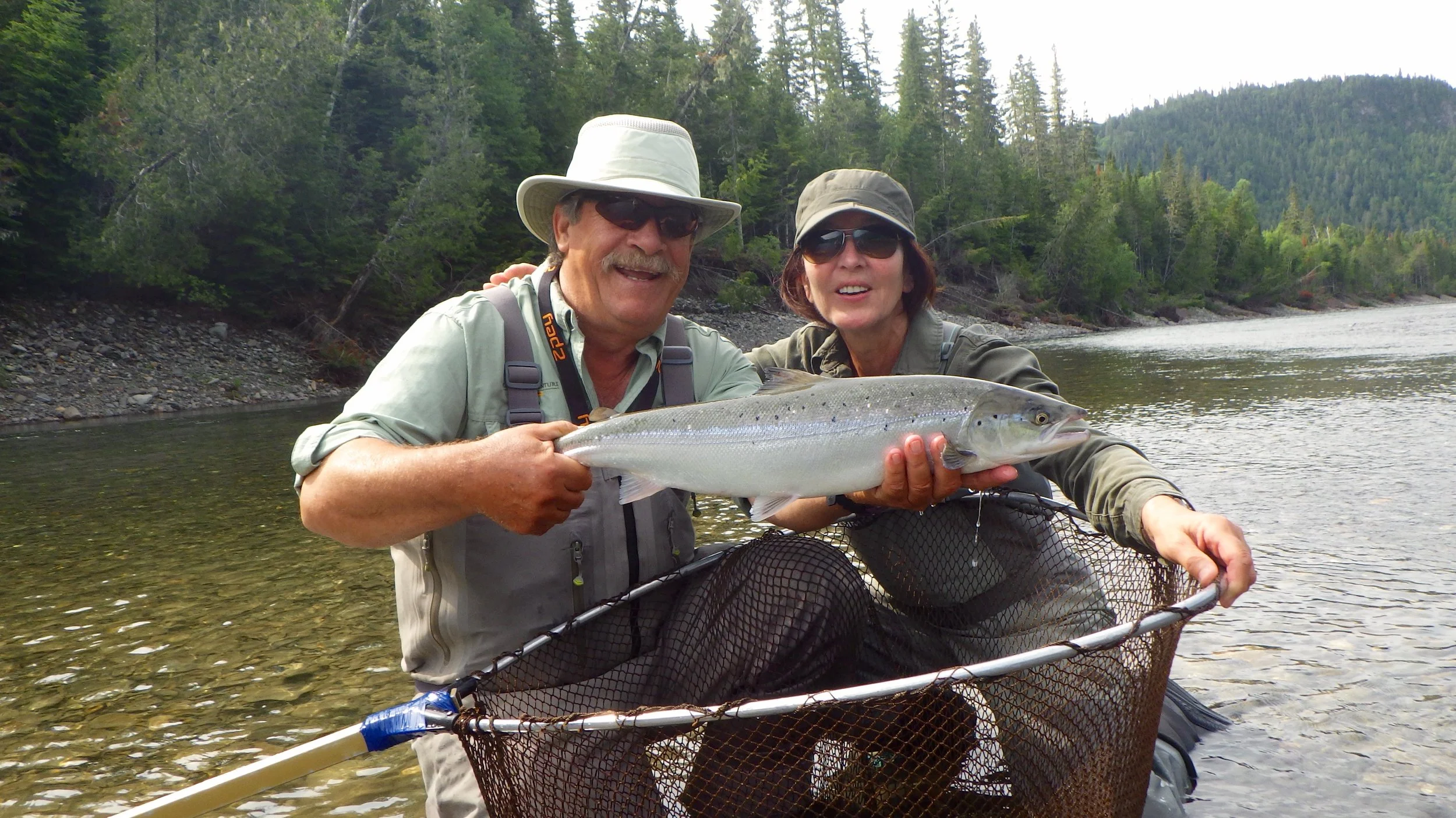 Francoise Reault landed this fine salmon on her first day out, congratulations Francoise!