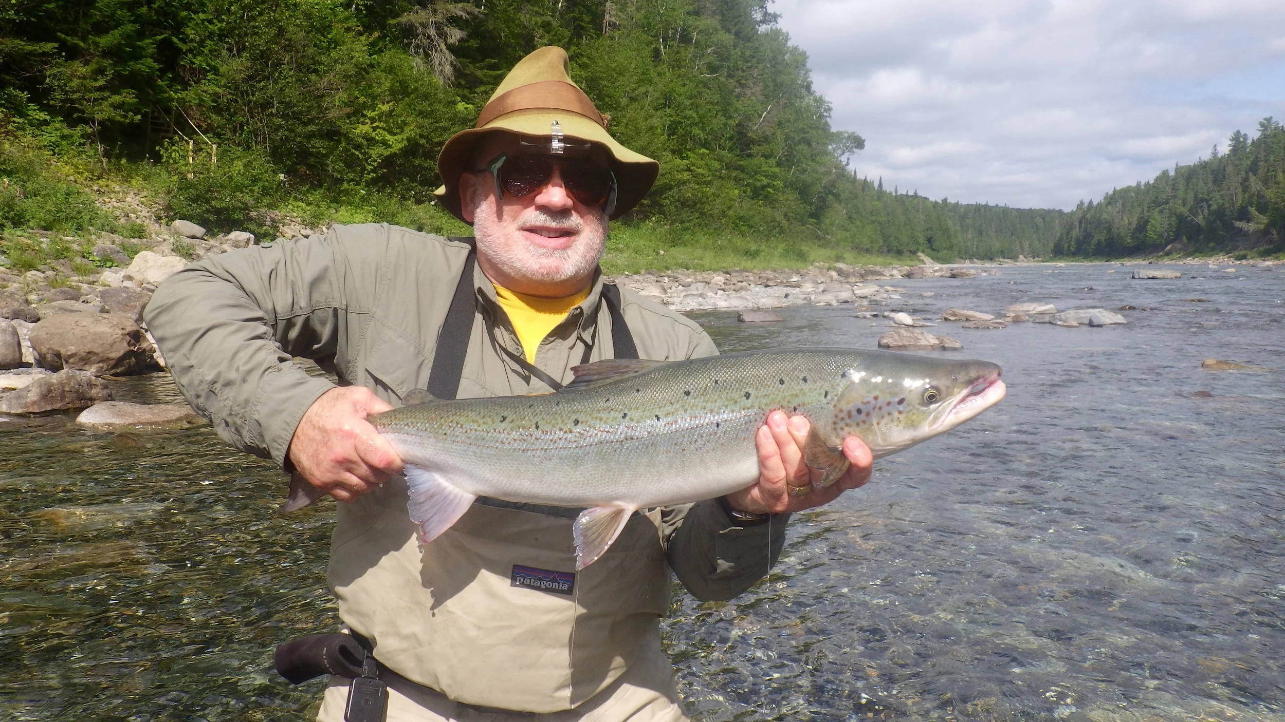 Albert Smith with his first Bonaventure salmon, nicely done Albert, congratulations.