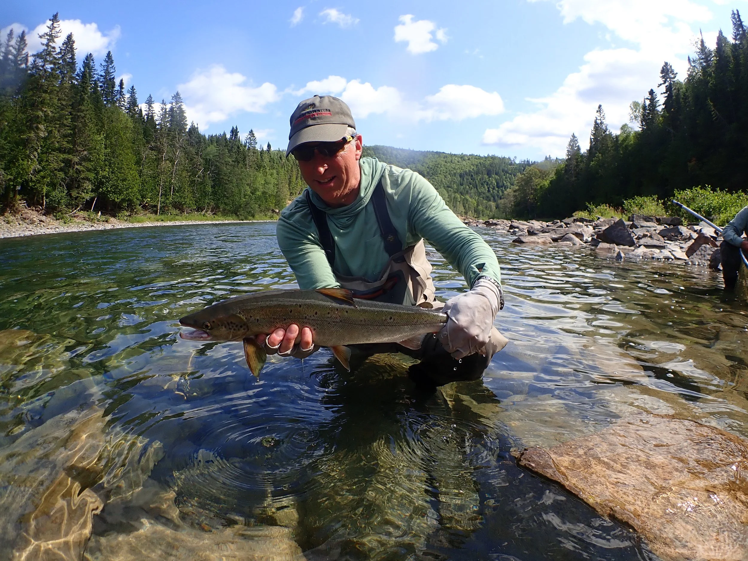 Joseph Anscher with his first Bonaventure salmon , nicely done Joseph, see you next year!