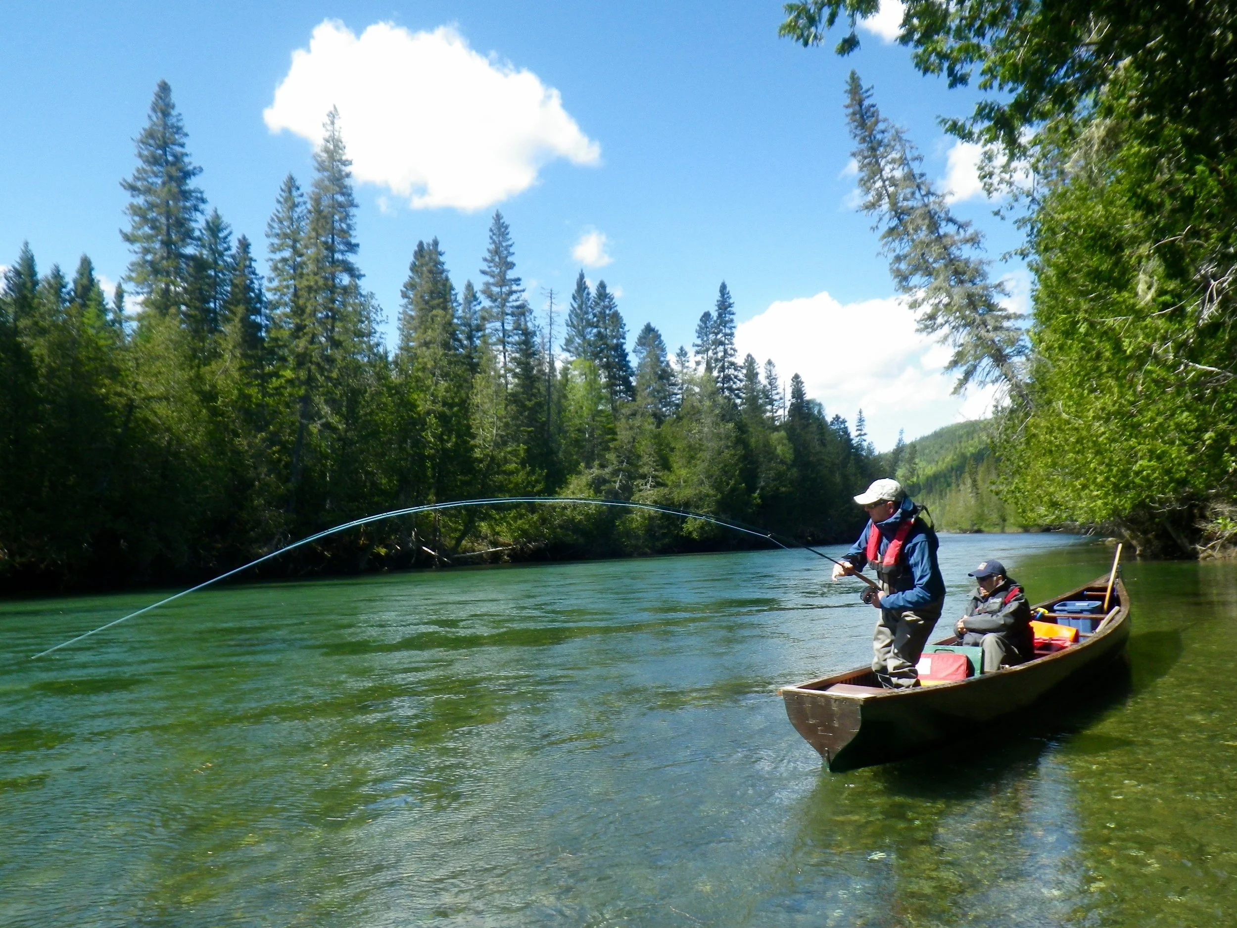 Orazio Gatti plays a nice salmon on the Bonaventure .