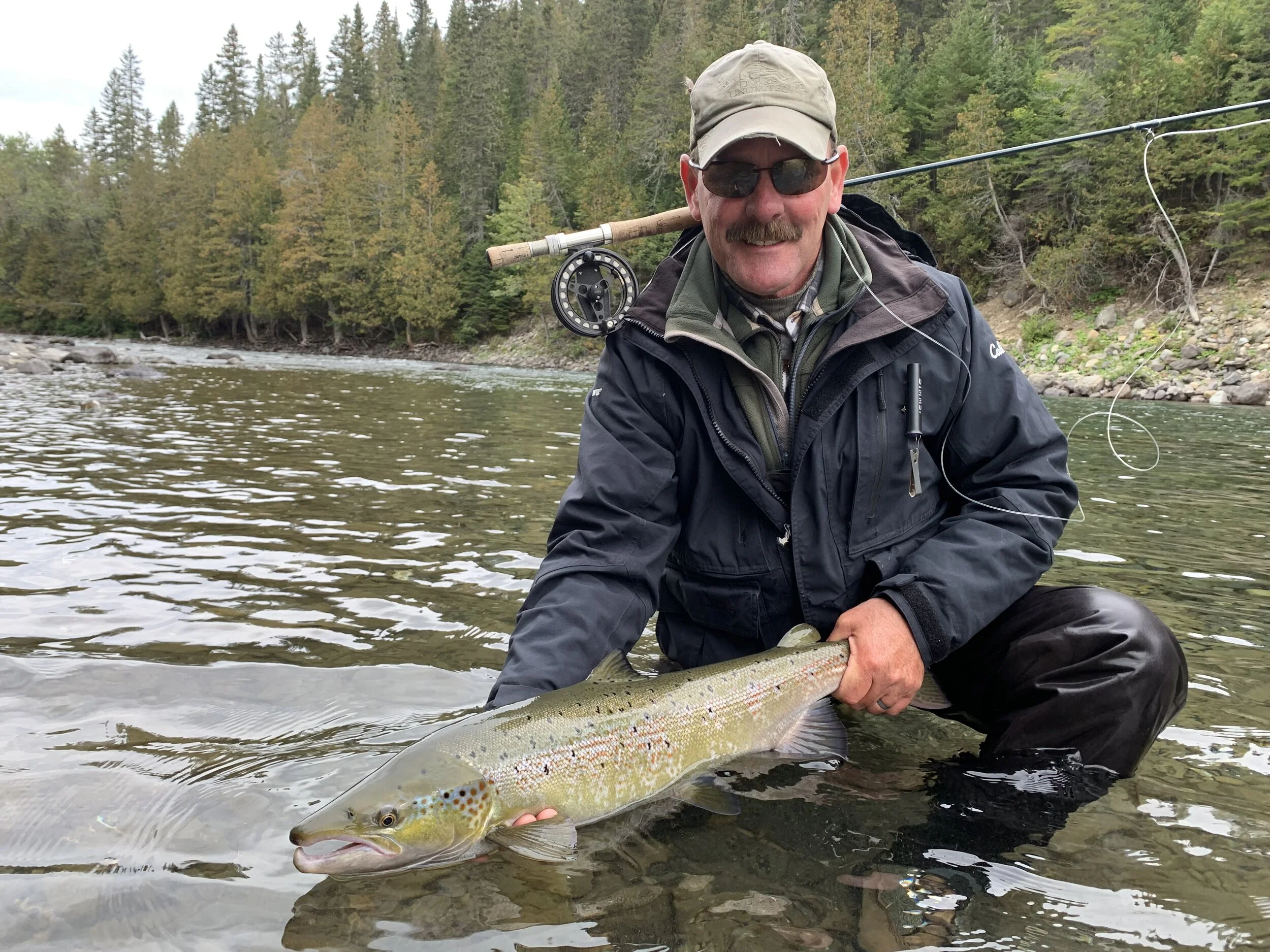 We welcomed Marc Danforth for the first time this year at Camp Bonaventure! Here he is releasing this great catch back into the Bonaventure River!