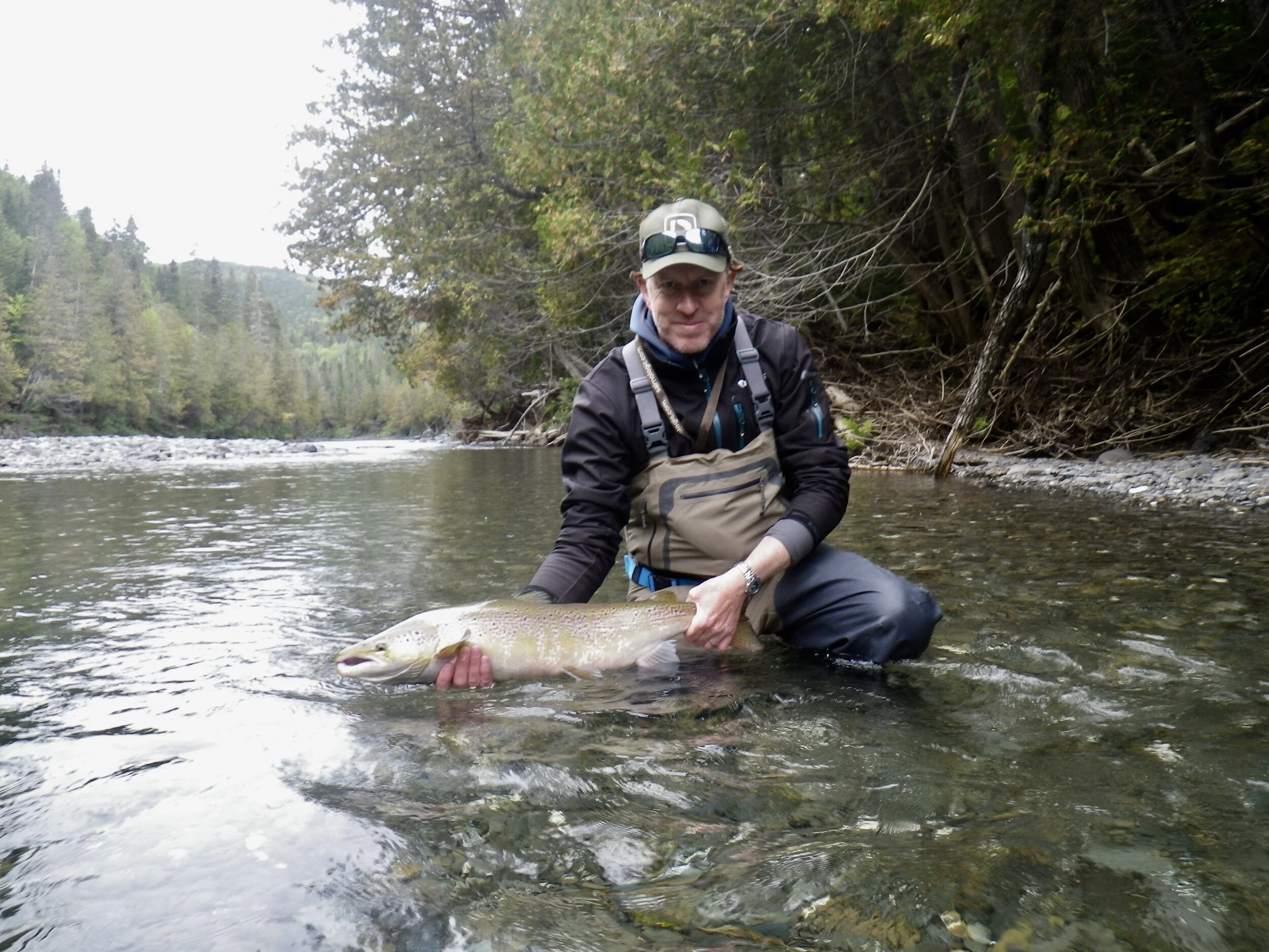 Connor Wallace landed this wonderful salmon on the Bonaventure River! Great Job Connor!