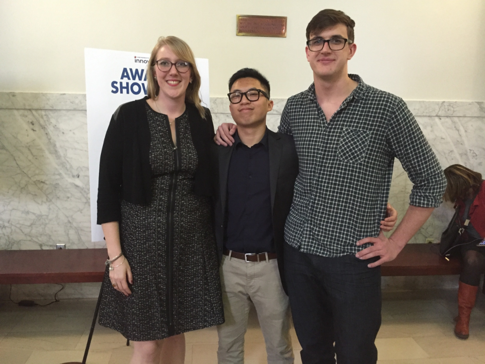 Marlene with Vinh Luong and Joe DiPietro of the "Farm to You" team.