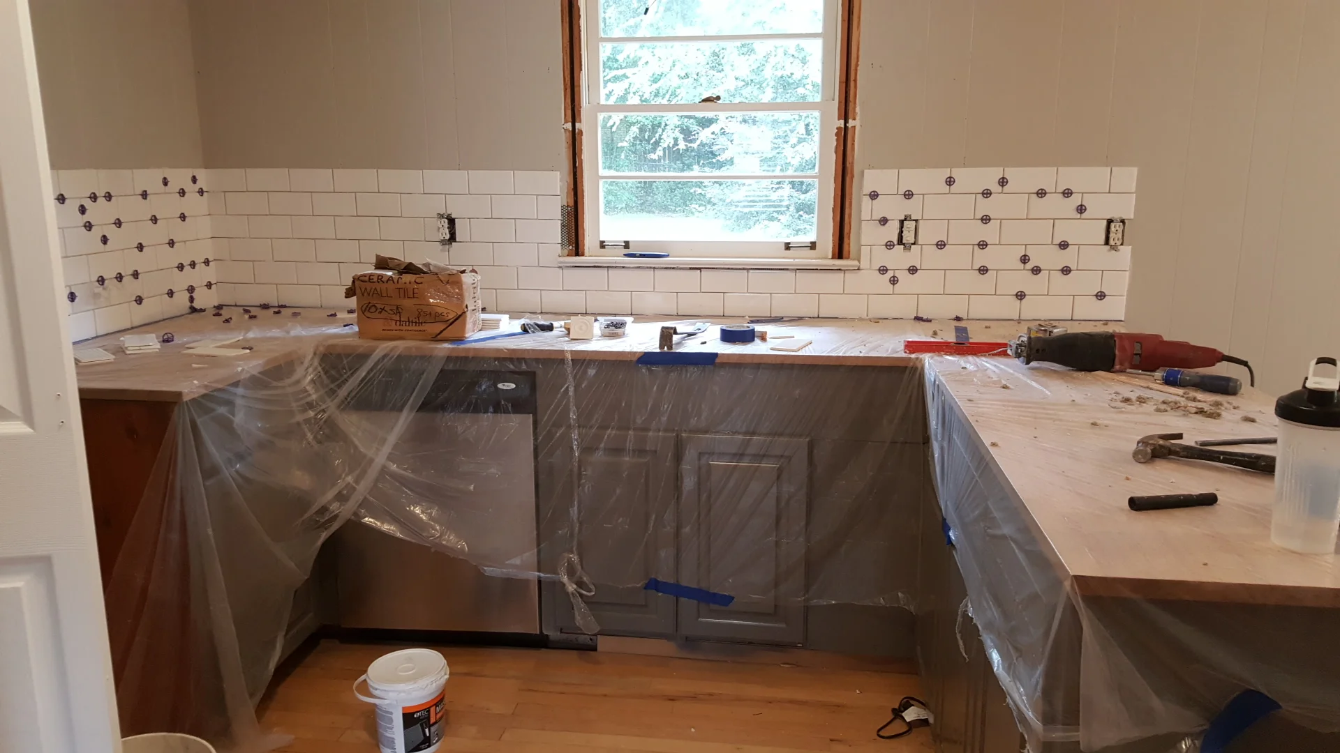 The biggest change will be the kitchen. Can you spot all the changes so far?