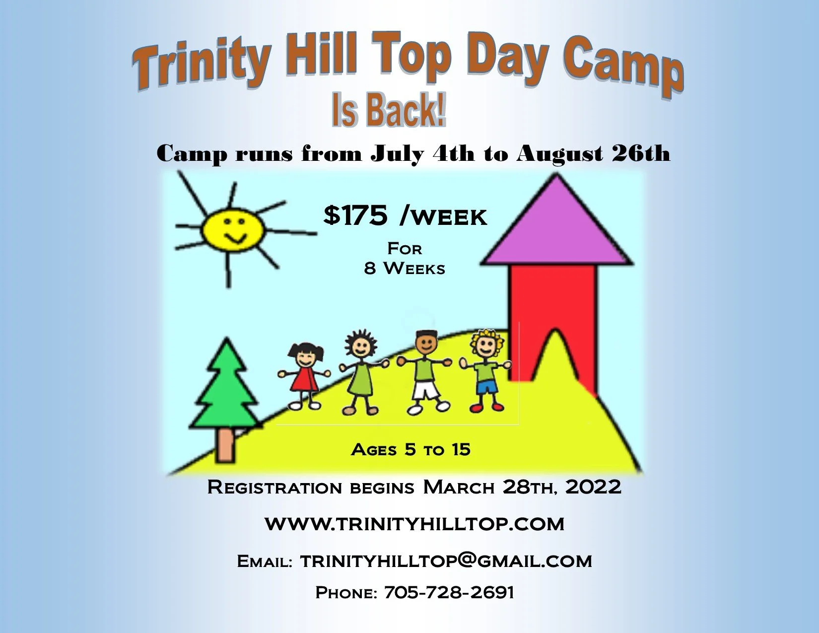 About us — Trinity Hill Top Summer Day Camp is finished for this year