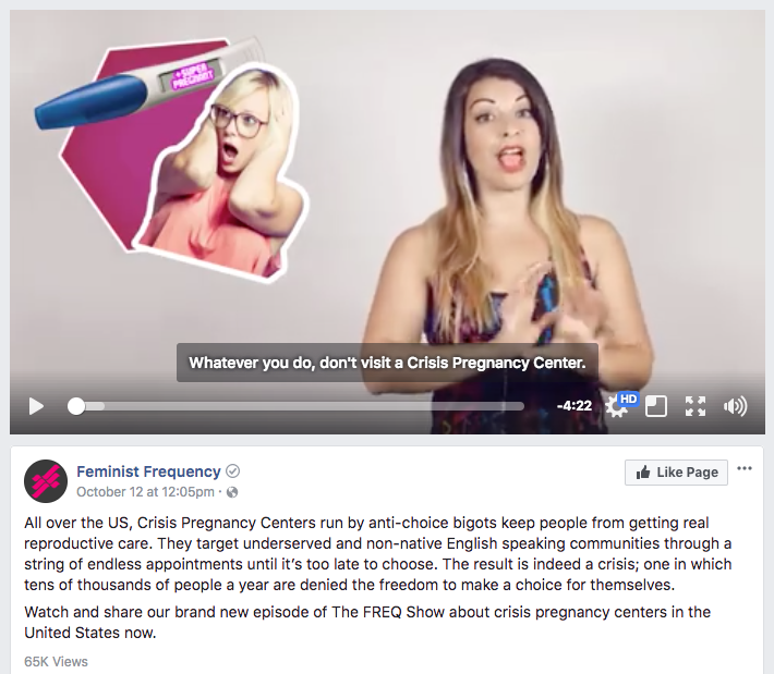 Feminist Frequency Video on Fake Clinics