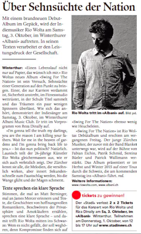 Winterthurer Stadtanzeiger, 29.9.2015