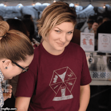 Dan S, Josh V and Renee modeling the 2018 Brewminaries shirt