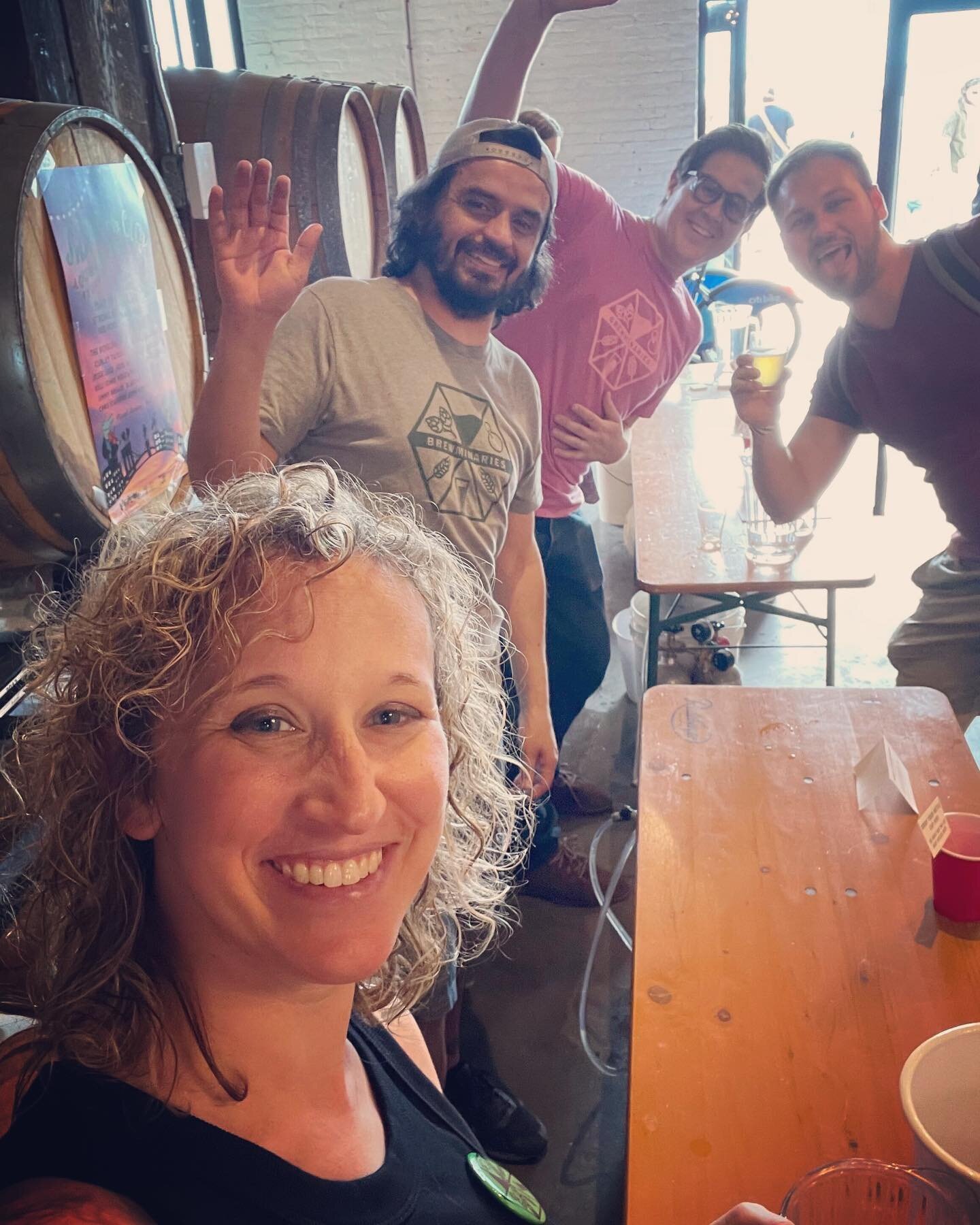 Brewmies @colleendarvy, @boroughbees, and @pacobw at @strongropebrewery Red Hook for yesterday&rsquo;s Imagined Futures event! Tim and Colleen took home third and second place best of show respectively! Congrats!
&bull;
#beer #craftbeer #brewminaries