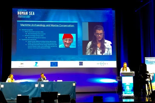 Sam speaking at the Human Sea Conference