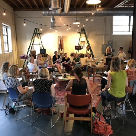 Ongoing Oil Ed class at The ColsenKeane Leather shop in Charlotte