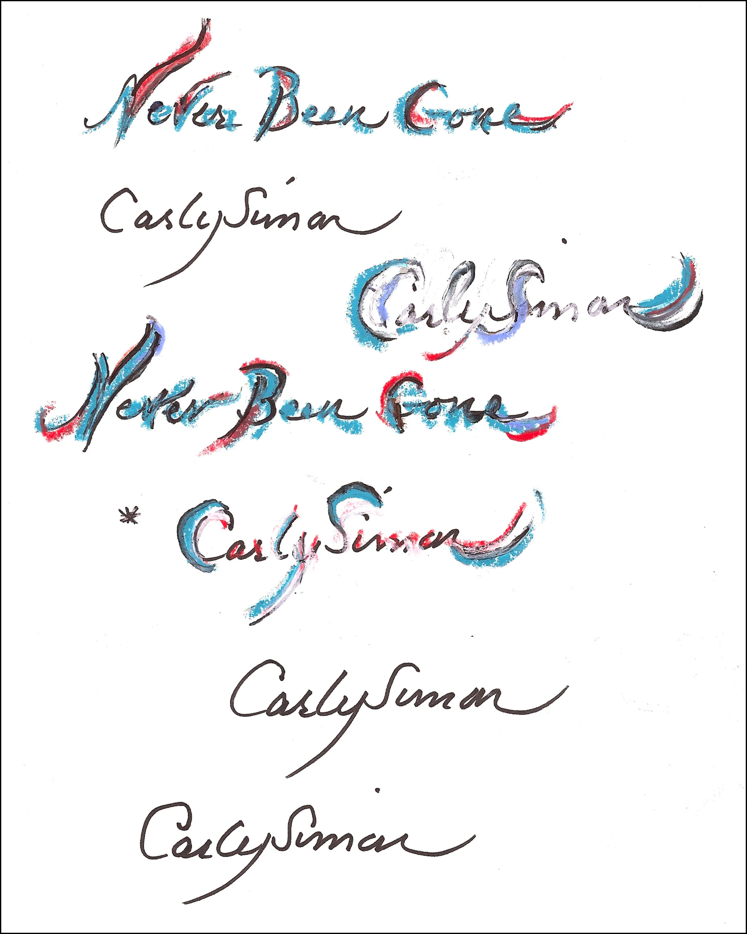 Original handwritten name (with asterisk) for cover (Click to enlarge)