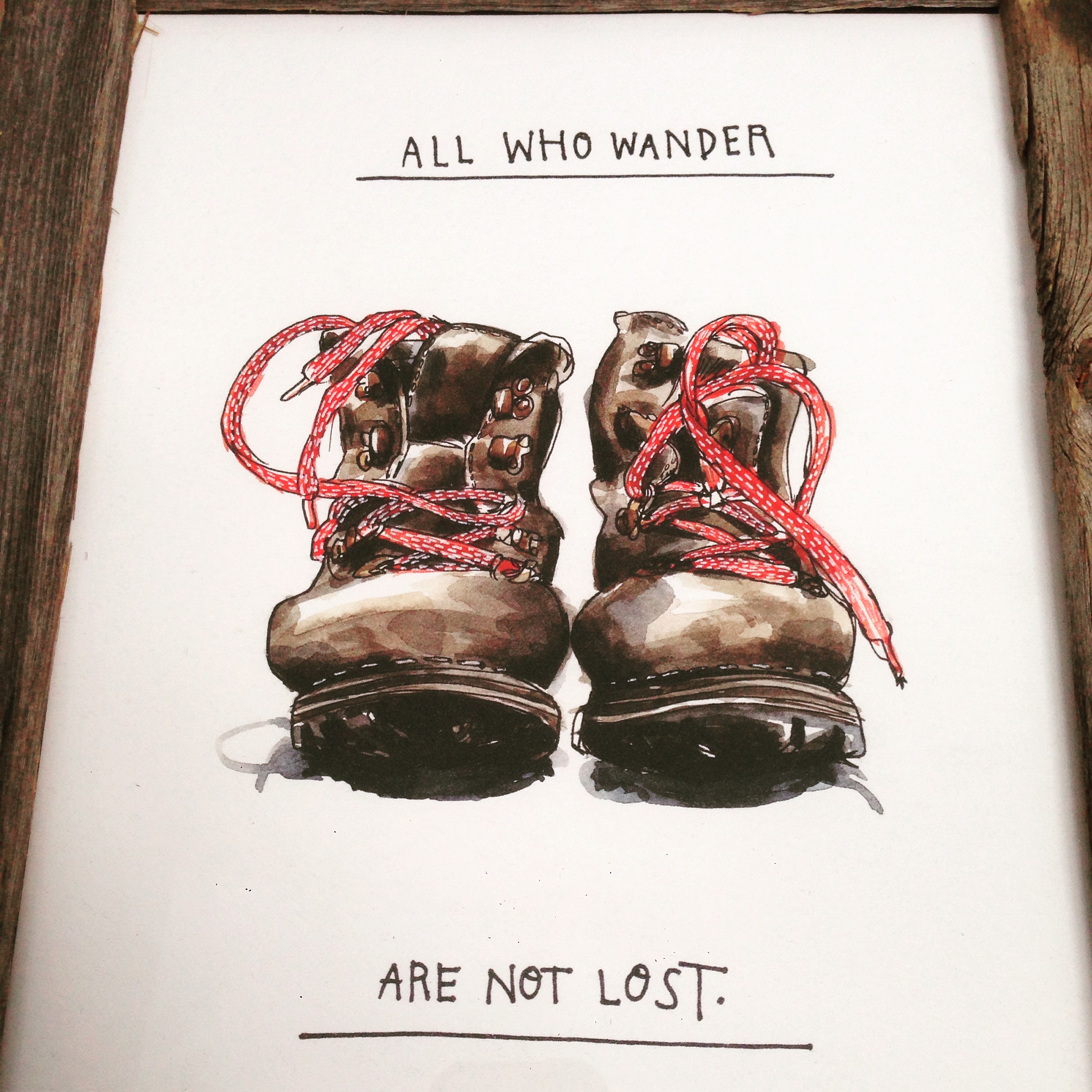 And when you are lost, it is ok to wander. A great wendy macnaughton piece on the walls of basecamp hotel, Tahoe.