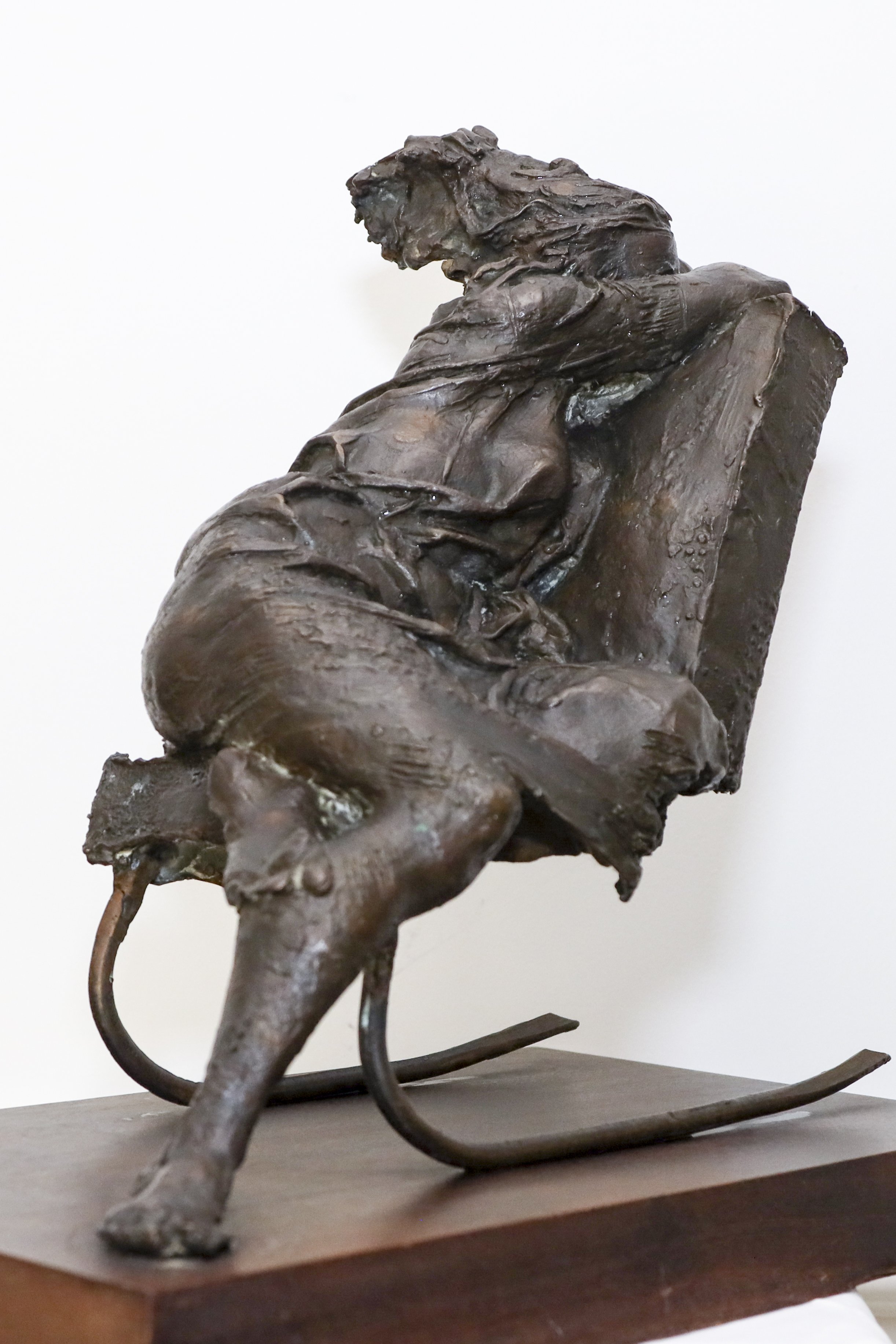 Bruno Lucchesi Woman Sleeping in a Chair Bronze 