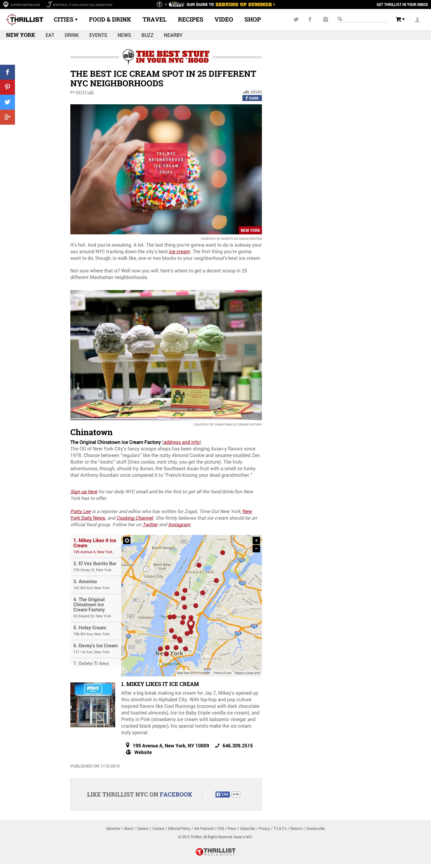 Thrillist – THE BEST ICE CREAM SPOT IN 25 DIFFERENT NYC NEIGHBORHOODS