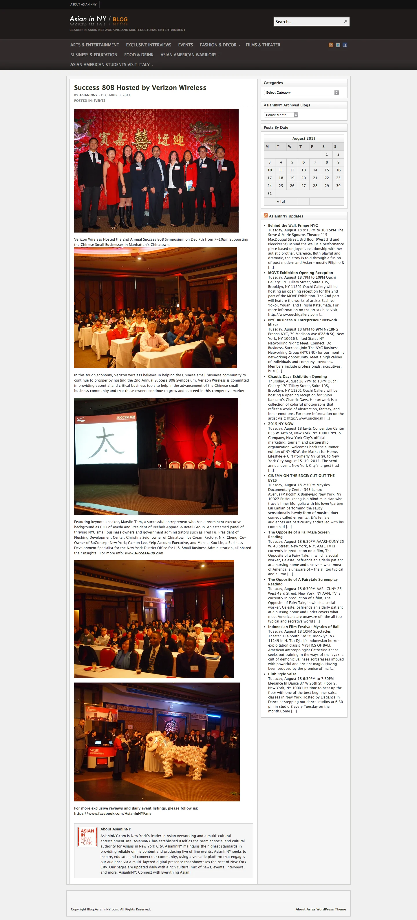Asian in NY – Success 808 Hosted by Verizon Wireless
