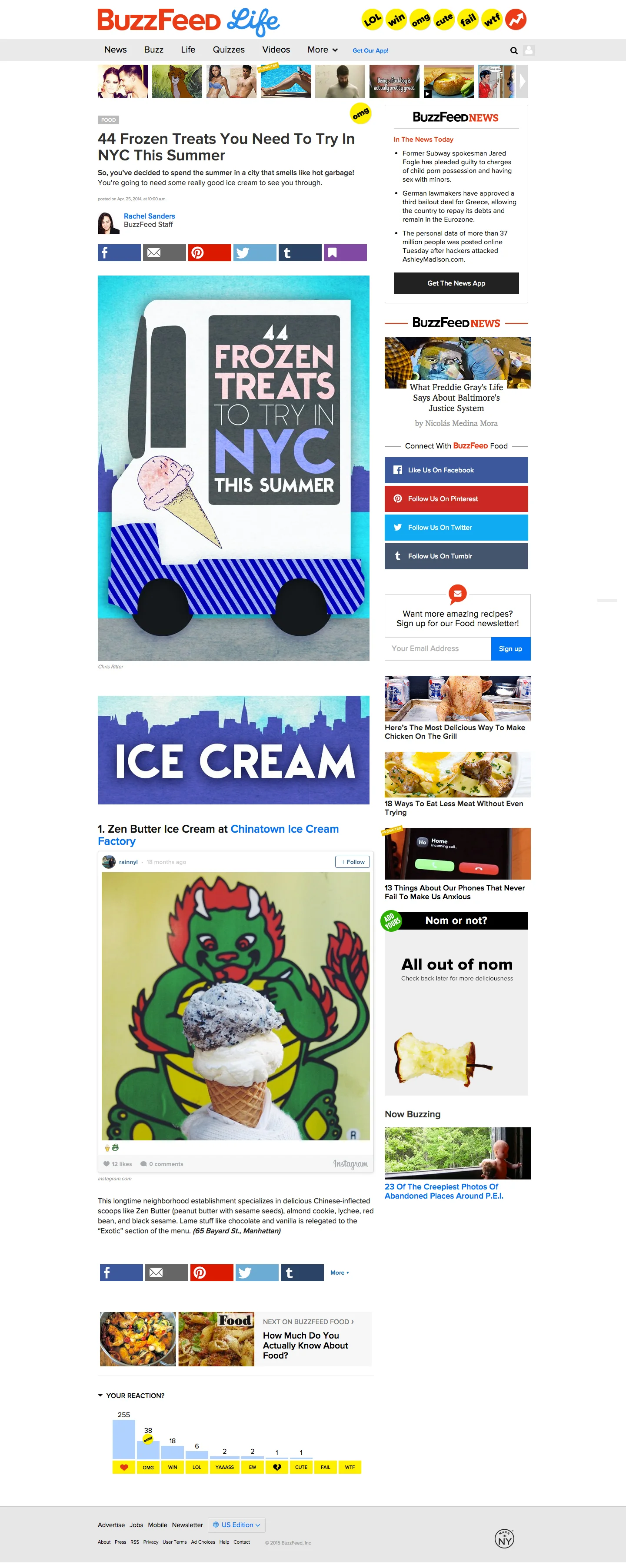 BuzzFeed – 44 Frozen Treats You Need To Try In NYC This Summer