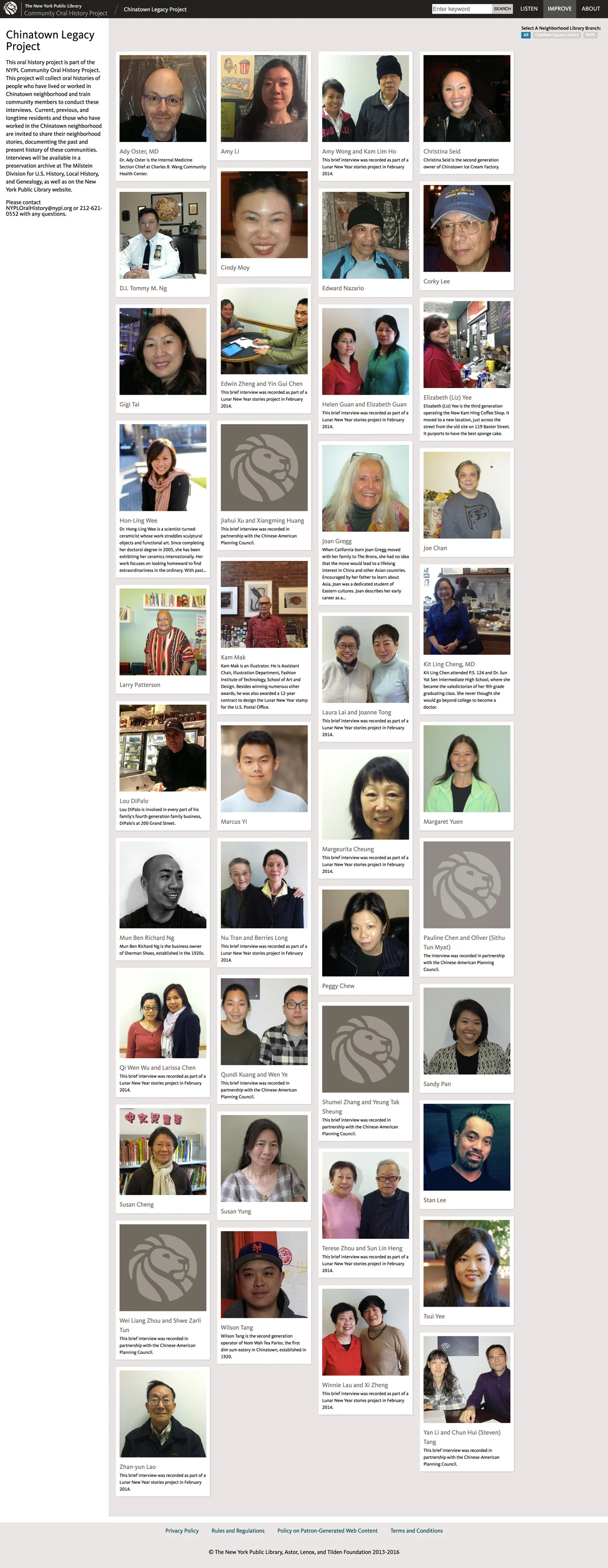 NYPL- Chinatown Legacy Project