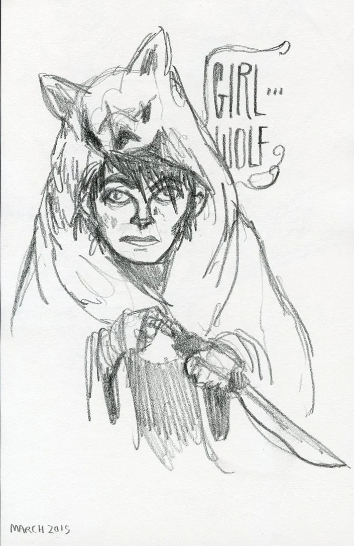Original Sketch of Mia from GIRL WOLF