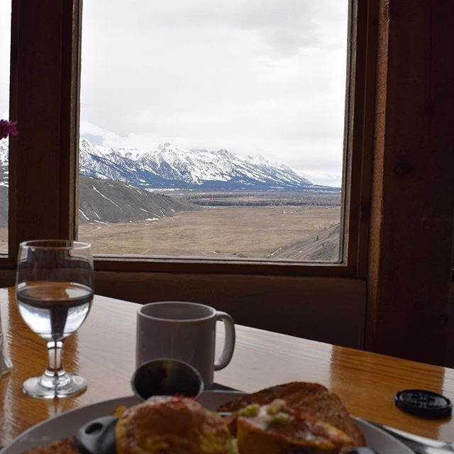 The view for breakfast is hard to beat from The Granary at @springcreekranch. Locals off season lodging and dinner/breakfast special is still happening!