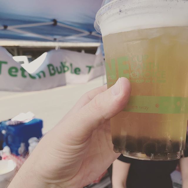 Bubble tea has made its way to Jackson! brewed by @tetonbubbletea at @jhfm_on_ts #foodtour #jacksonhole