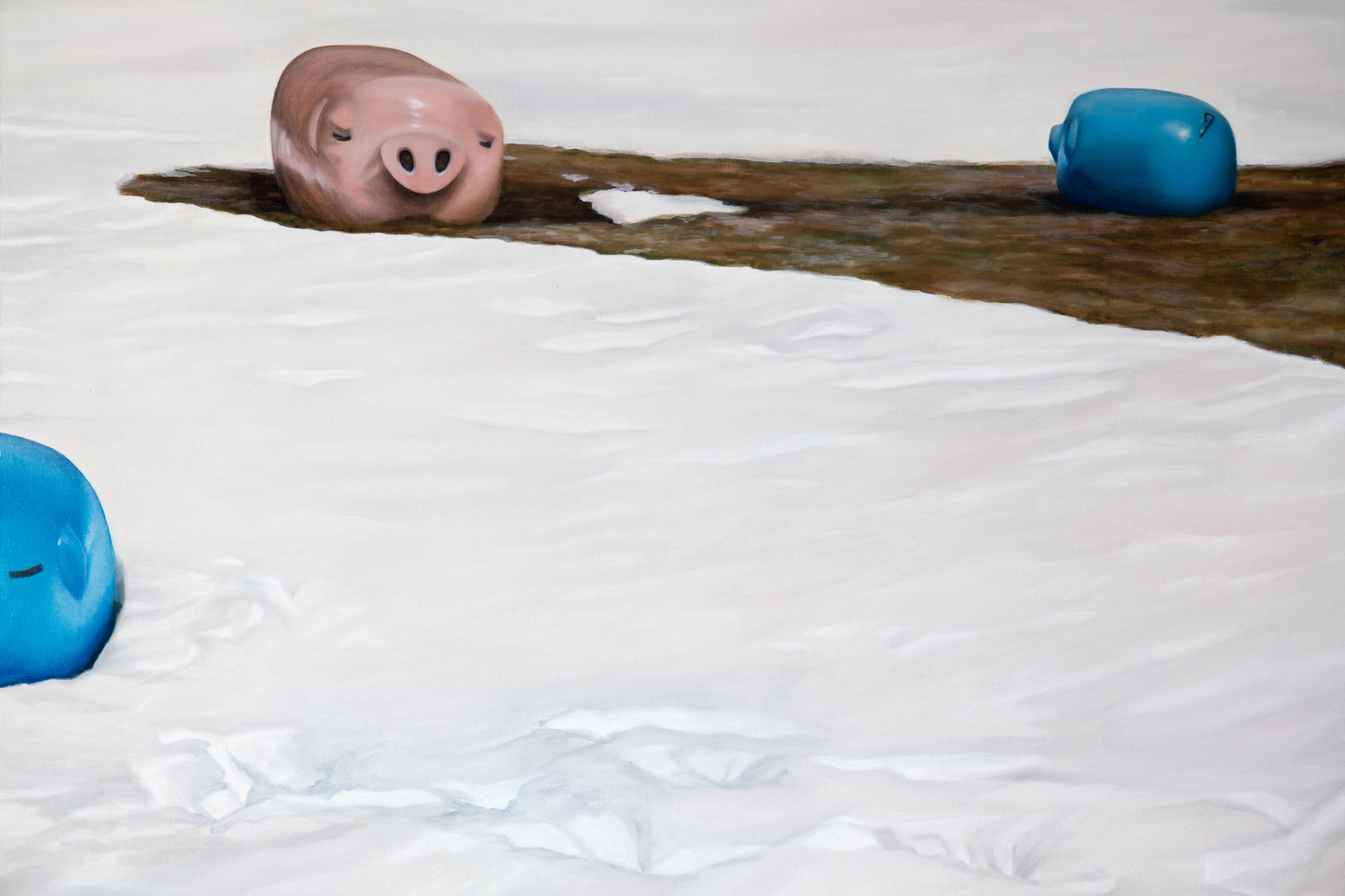 Less Than White II (detail) Oil on linen 2015 198 x 157 cm