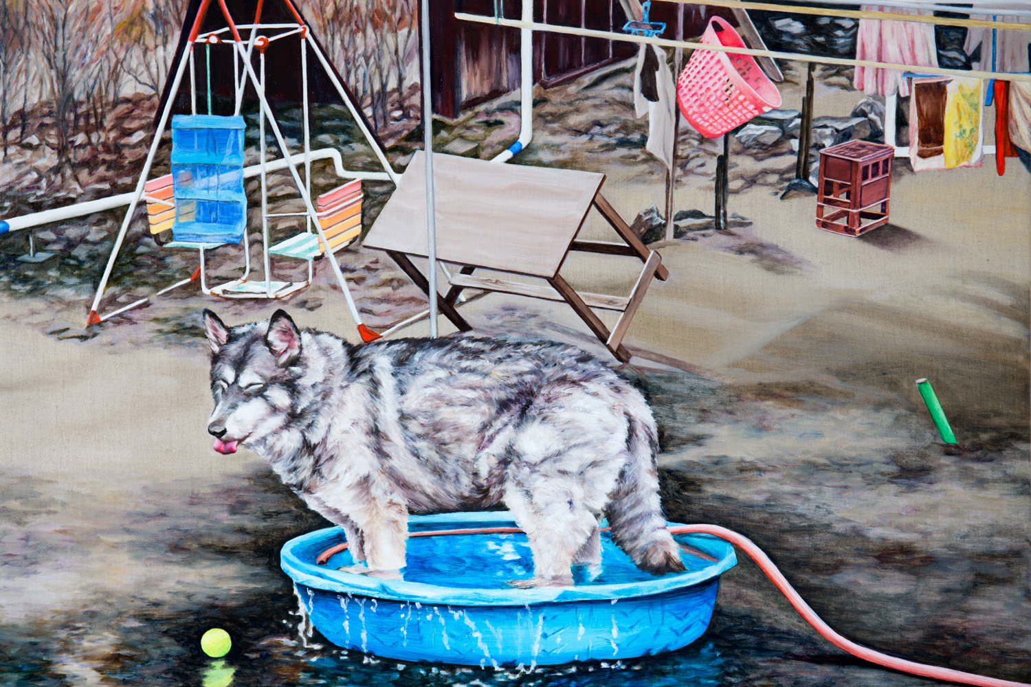 Tub Time (detail) Oil on linen 2016 137 x 97 cm