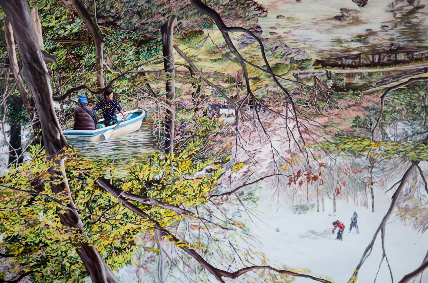 Crossing 2016 oil on Italian linen 132 x 198 cm