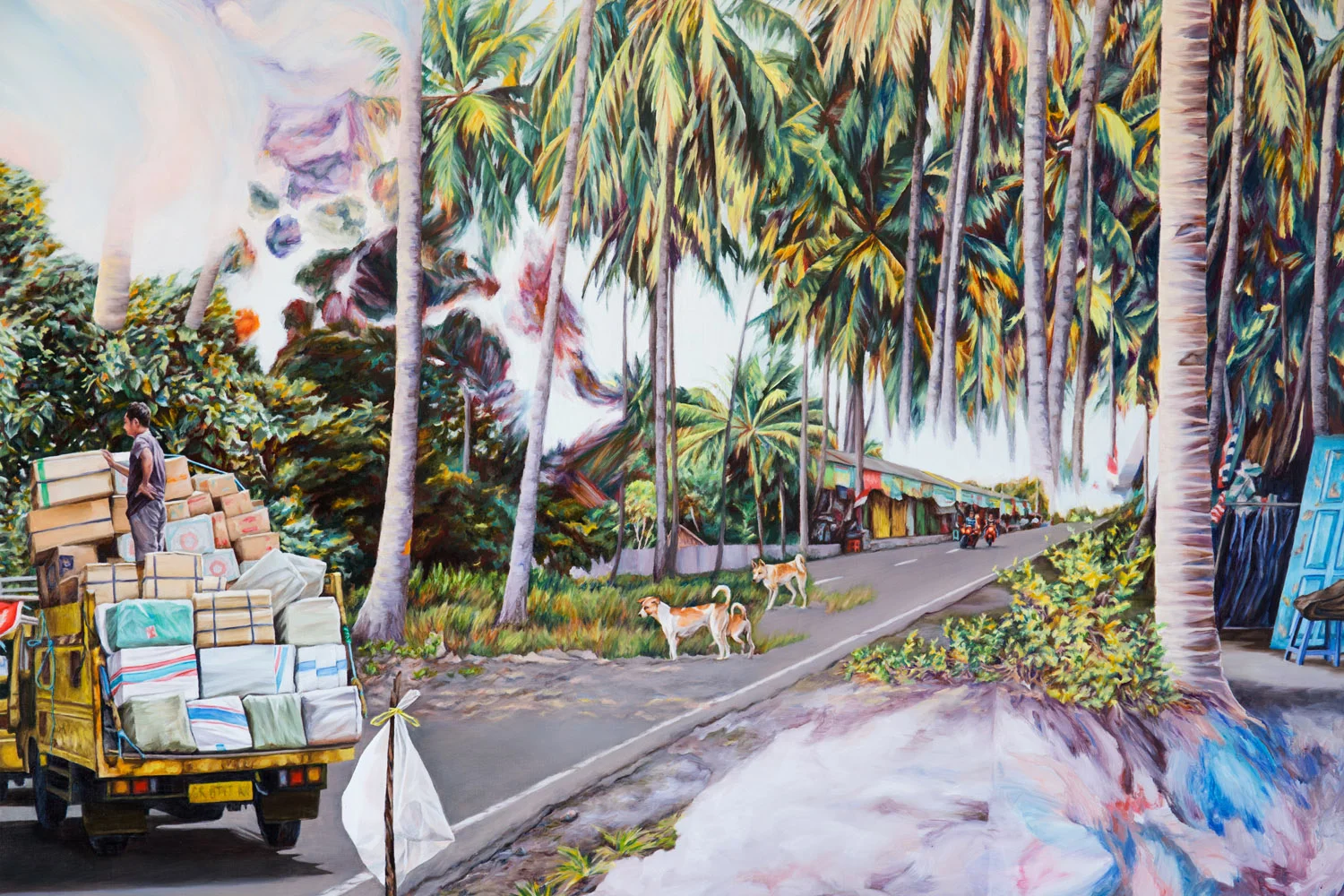 Hole in Paradise (detail) 2017 oil on Italian linen 183 x 147 cm