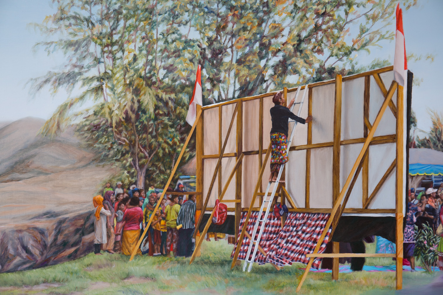 Another Rung (detail) Oil on Italian linen 138 x 199 cm