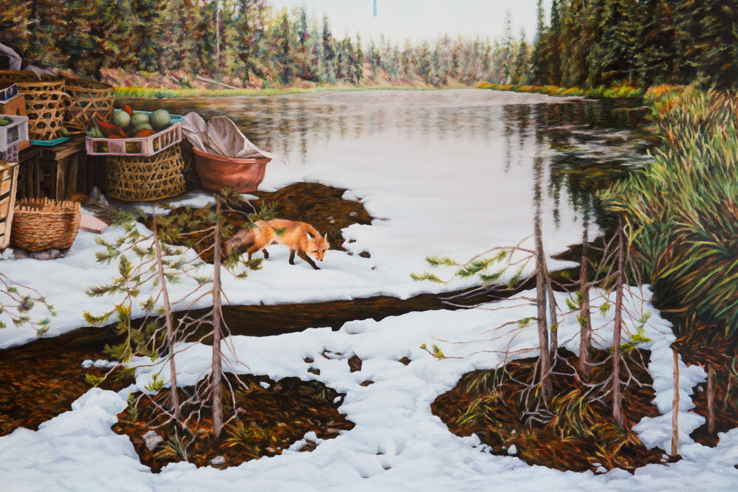 Non-Native (detail) Oil on Italian linen 138 x 199 cm