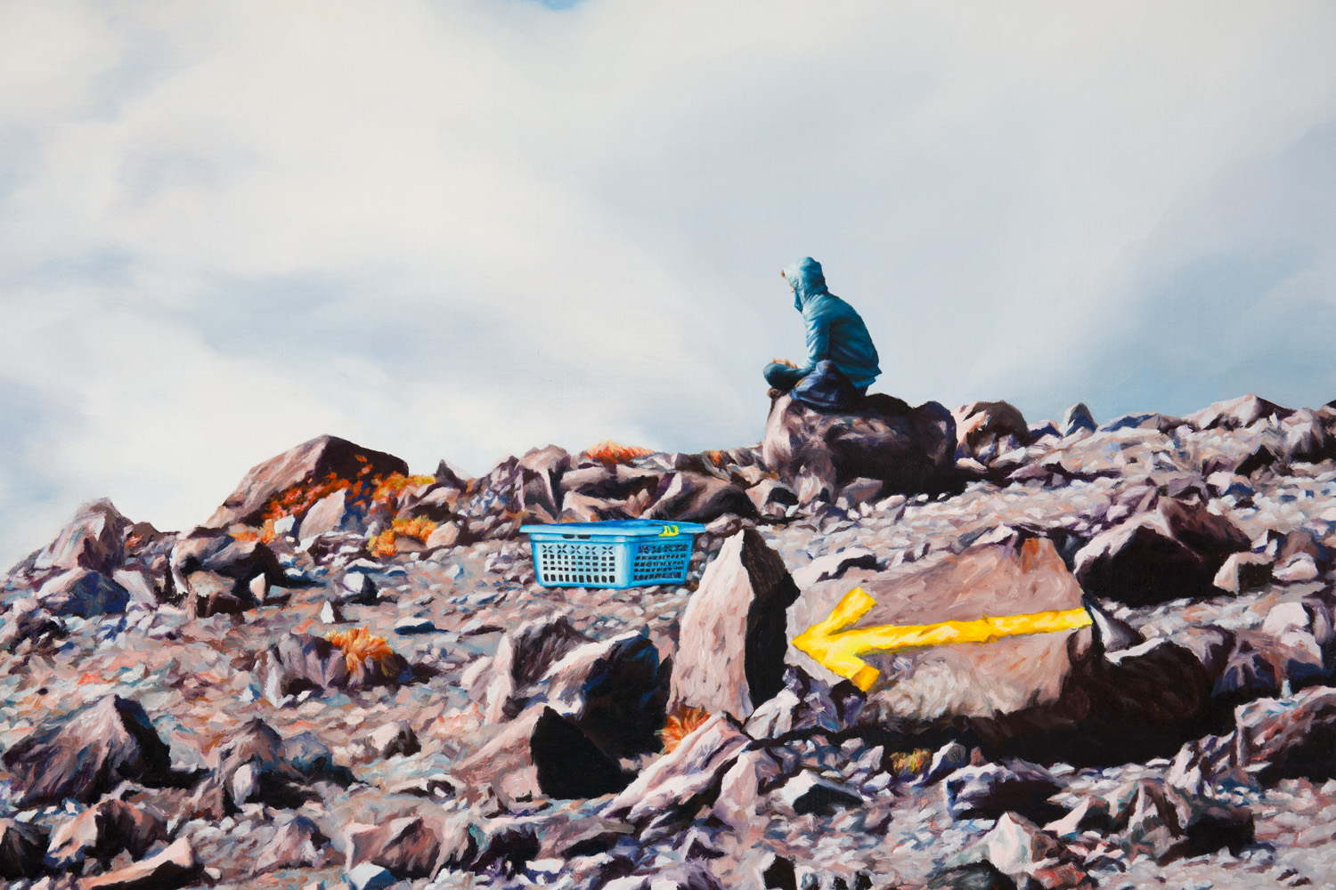 Blue Above (detail) Oil on Italian linen 138 x 199 cm