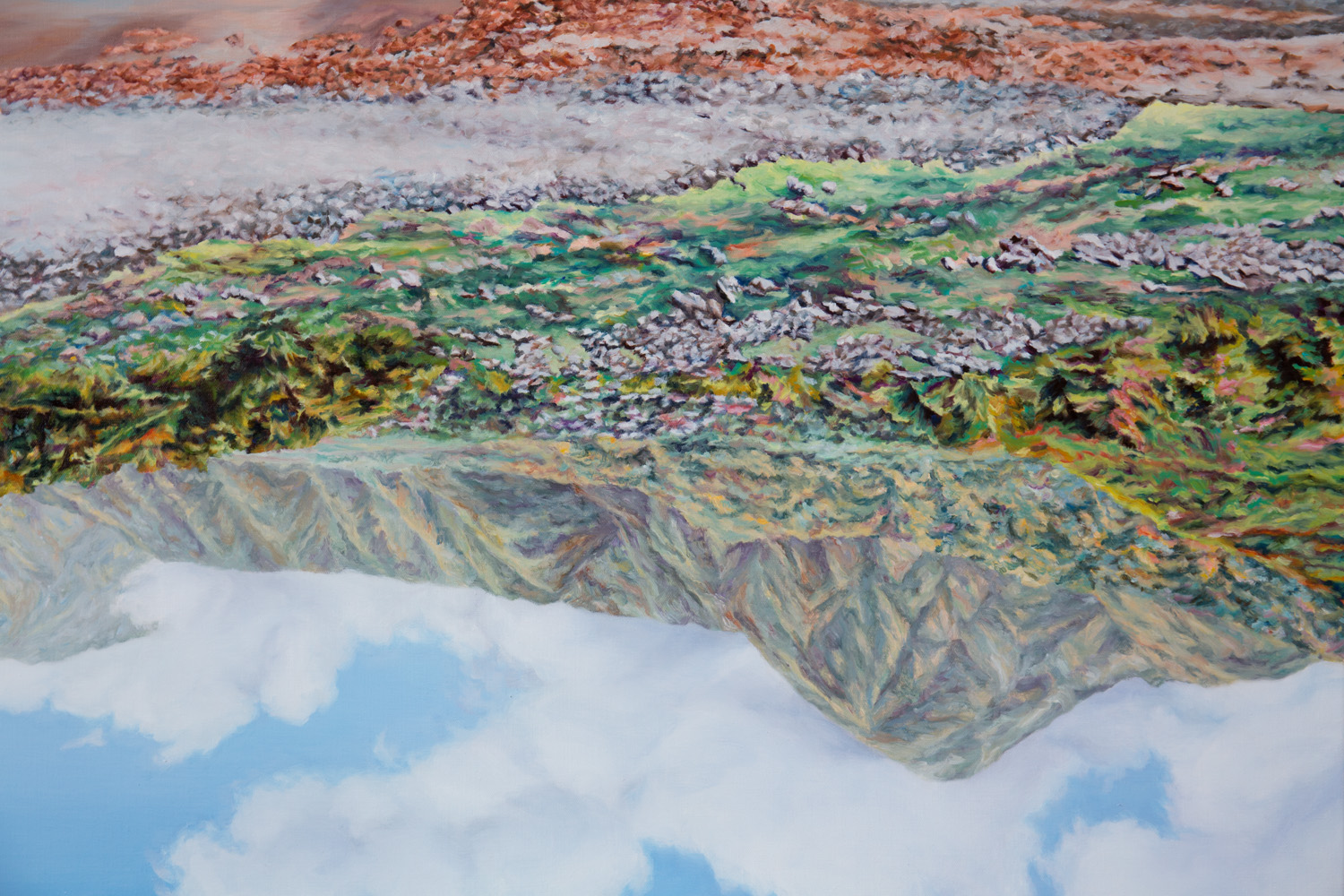 Peaks (detail) Oil on Italian linen 138 x 199 cm