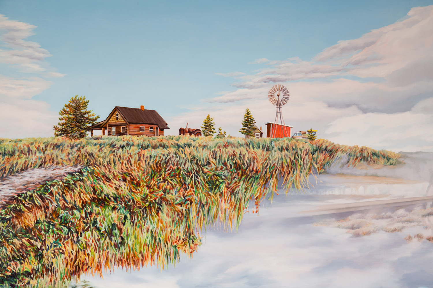 Mount Molehill (detail) Oil on Italian linen 138 x 199 cm