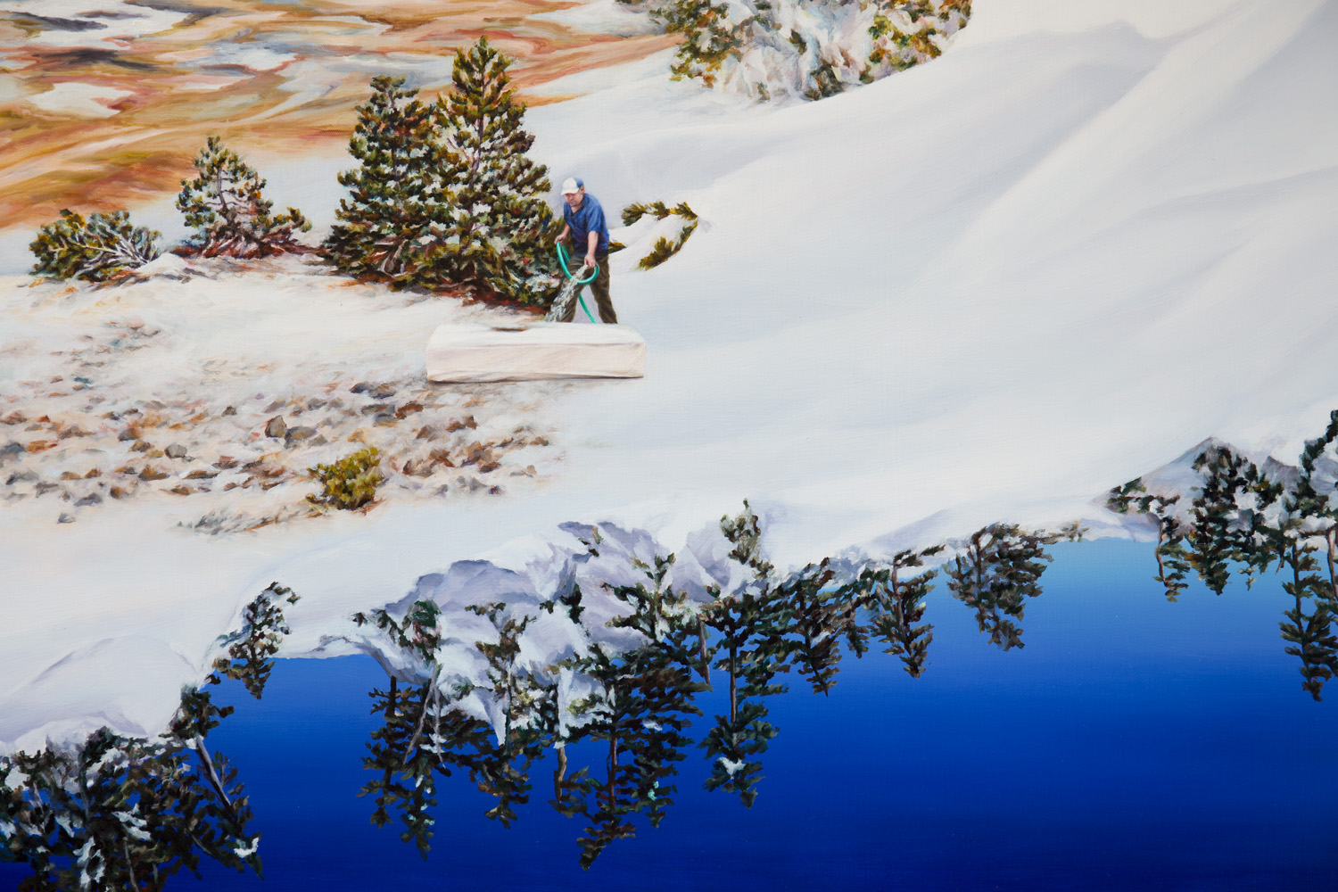 All Flowing (detail) Oil on Italian linen 138 x 199 cm