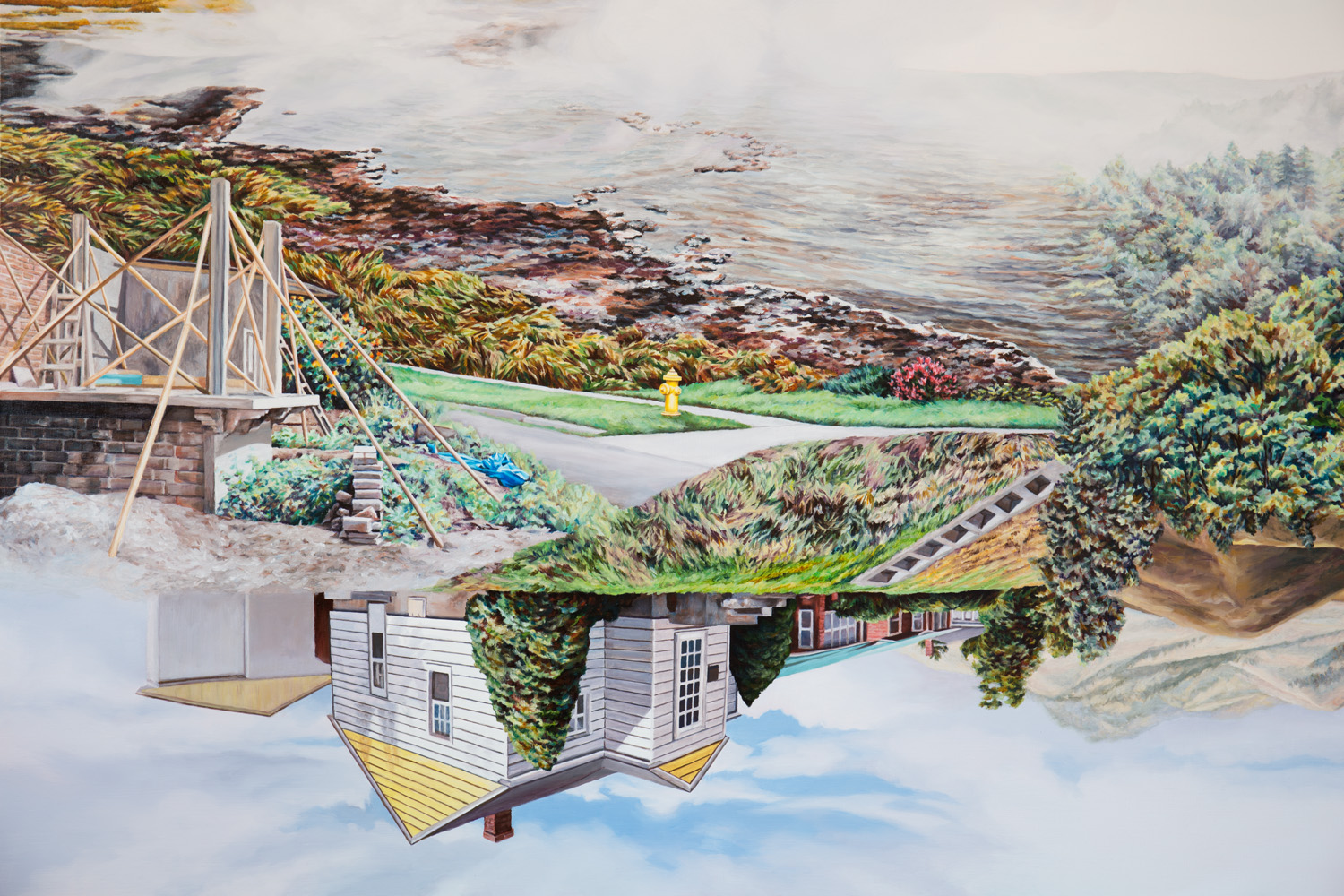 Castle Under the Sky (detail) - Nillumbik Shire Collection Oil on Italian linen 138 x 199 cm