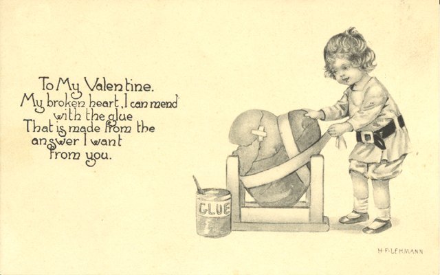  Valentine postcard with a persuasive poem  FWWM UK.UK.7527 