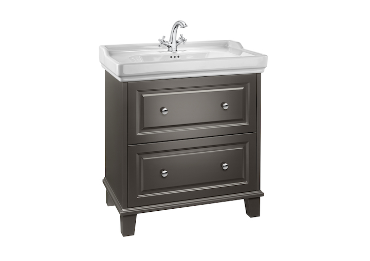Mueble de 80 cm con cajones en Gris Oscuro Satinado