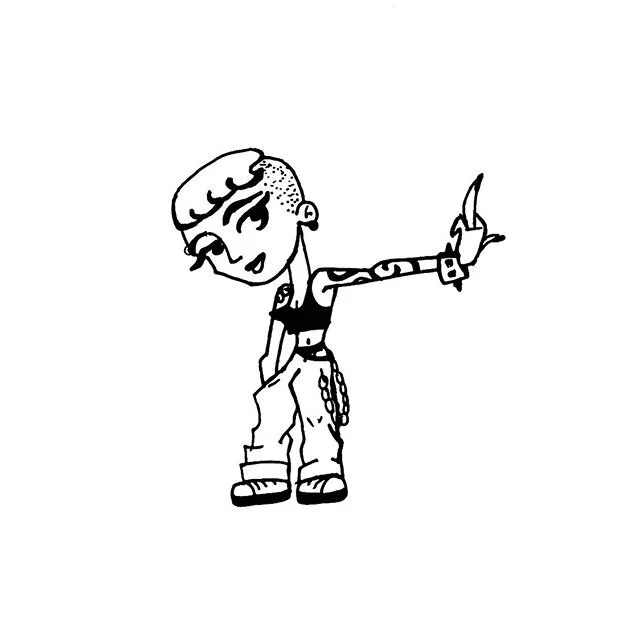 Fookyoo .
.
.
#uglybaby #illustration #doodle #art #characterdesign #artistsofinstagram #drawing #pendrawing #linedrawing #sketch #pendoodle  #fookyou #fookme #goth #emoniteLA #emonite @emonitela #MGK #emoart #bloodyvalentine #middlefinger #fuckoff #