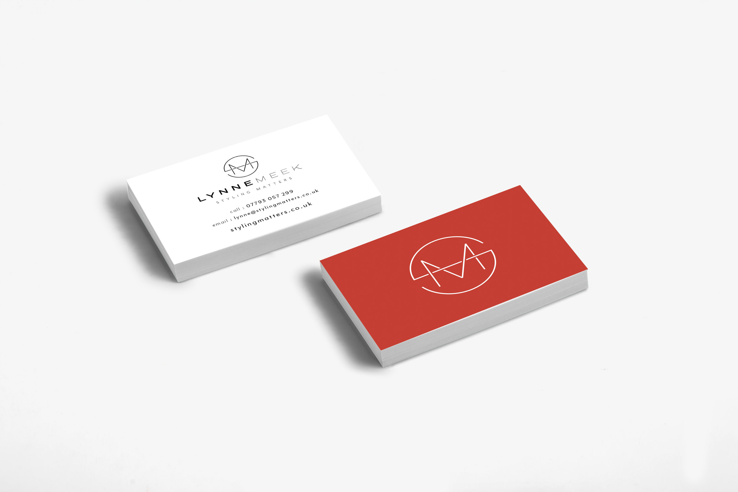 Business stationery design for Lynne Meek, Styling Matters, Tunbridge Wells business
