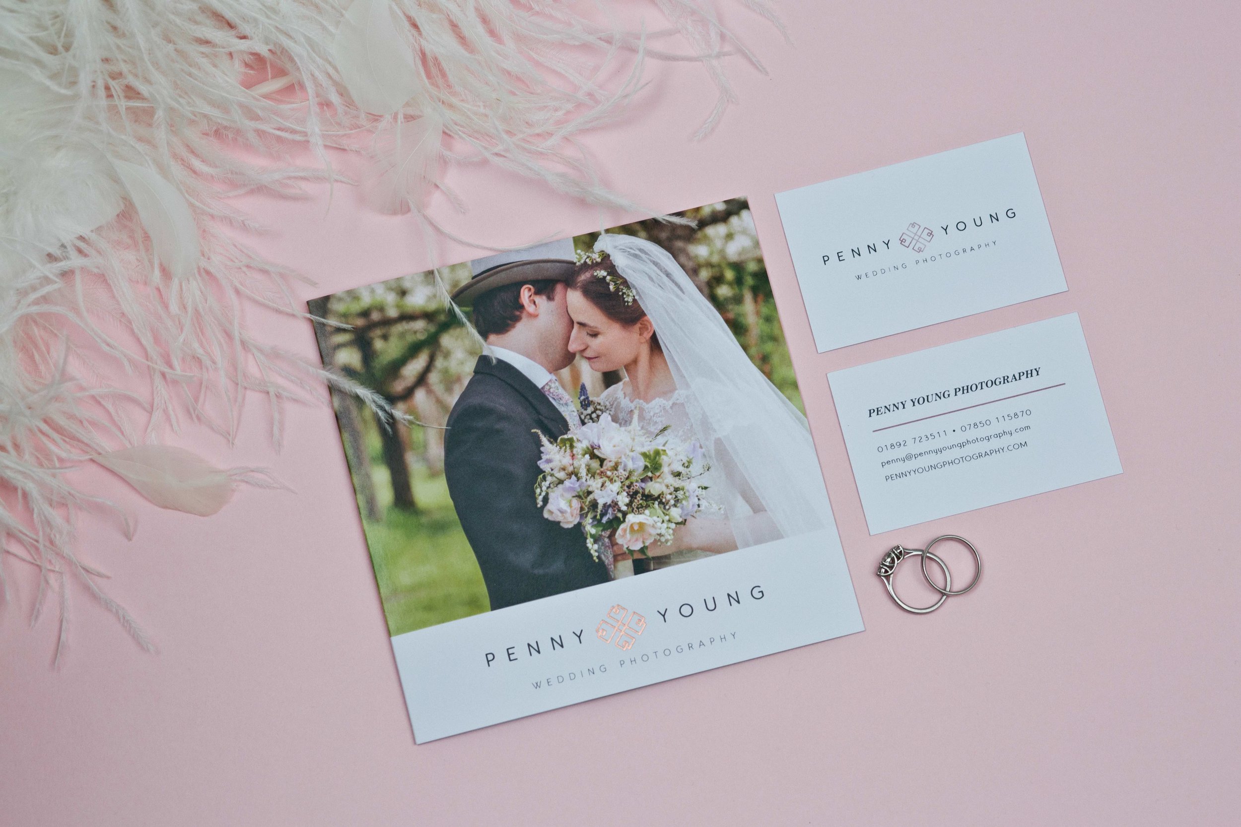 Leaflet and business card design for wedding photographer, Tonbridge, Kent