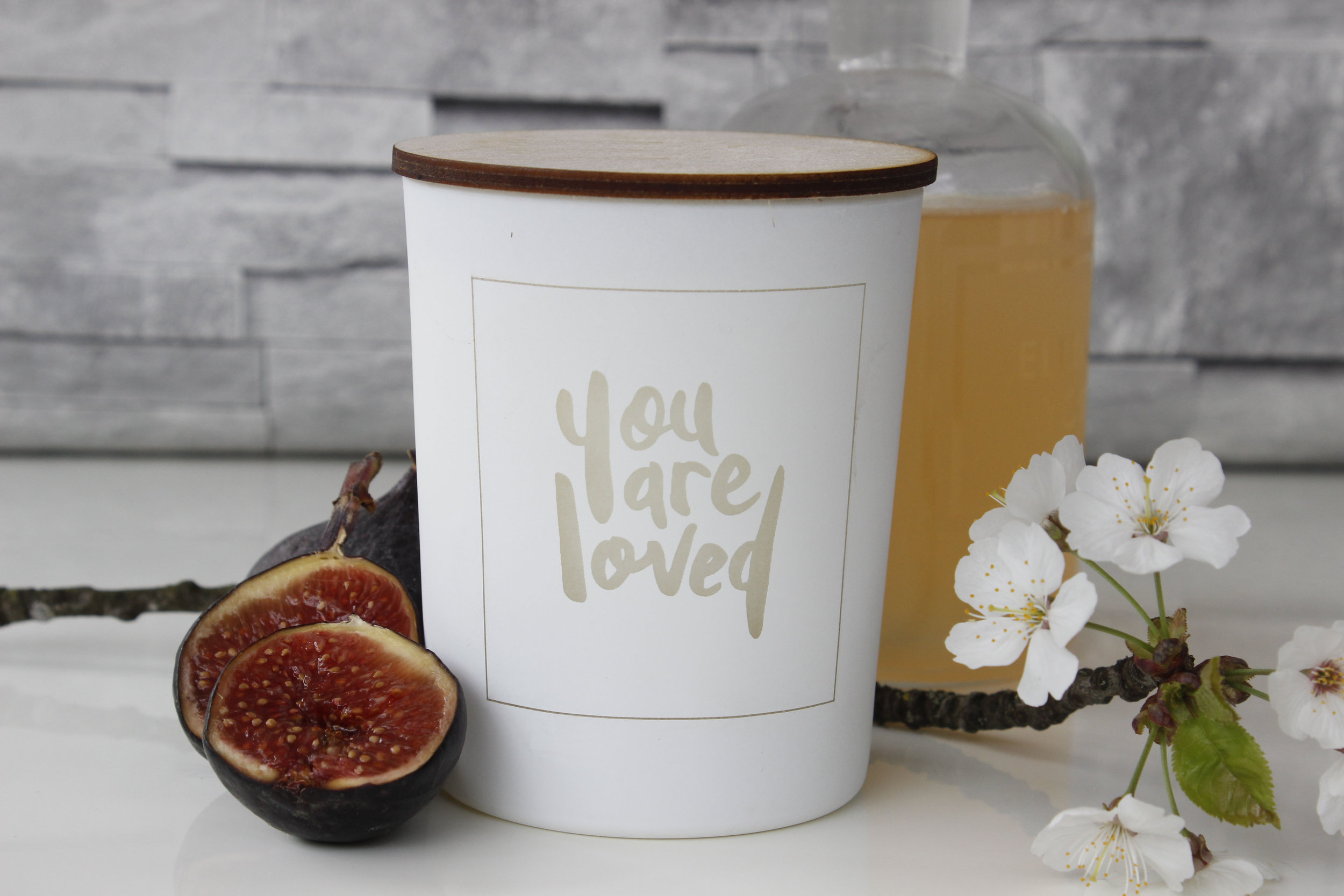 Hand lettered candle design for Love Inc Ltd, Tunbridge Wells gift and interiors shop