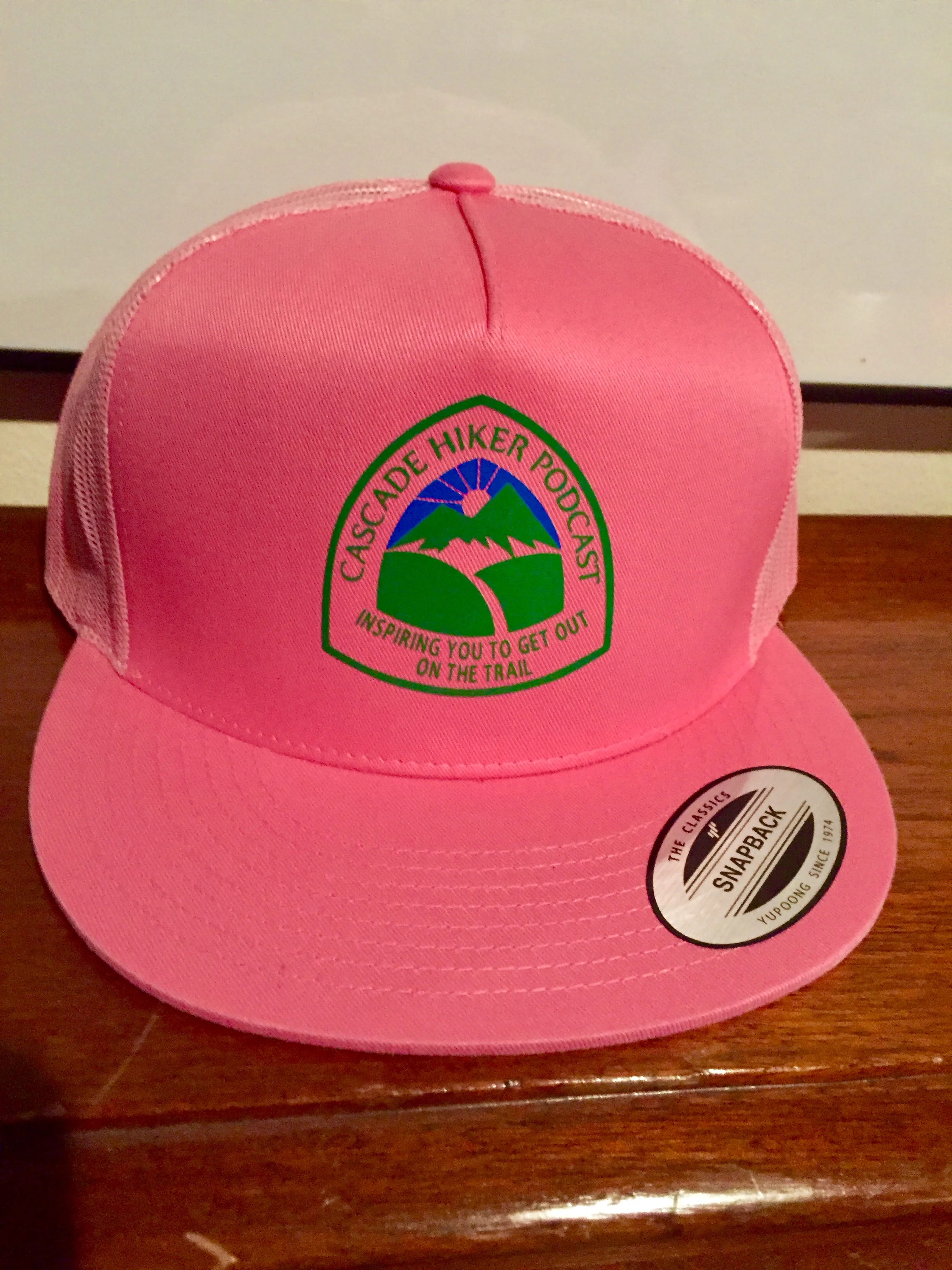 Pink Cascade Hiker Podcast Hat