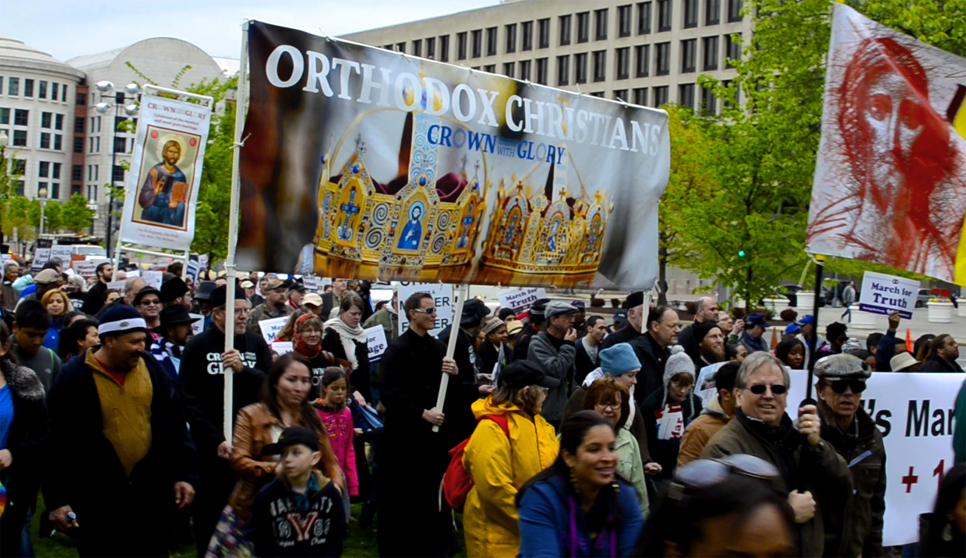Orthodox Faithful join thousands in March Processional at the 2015 March for Marriage.