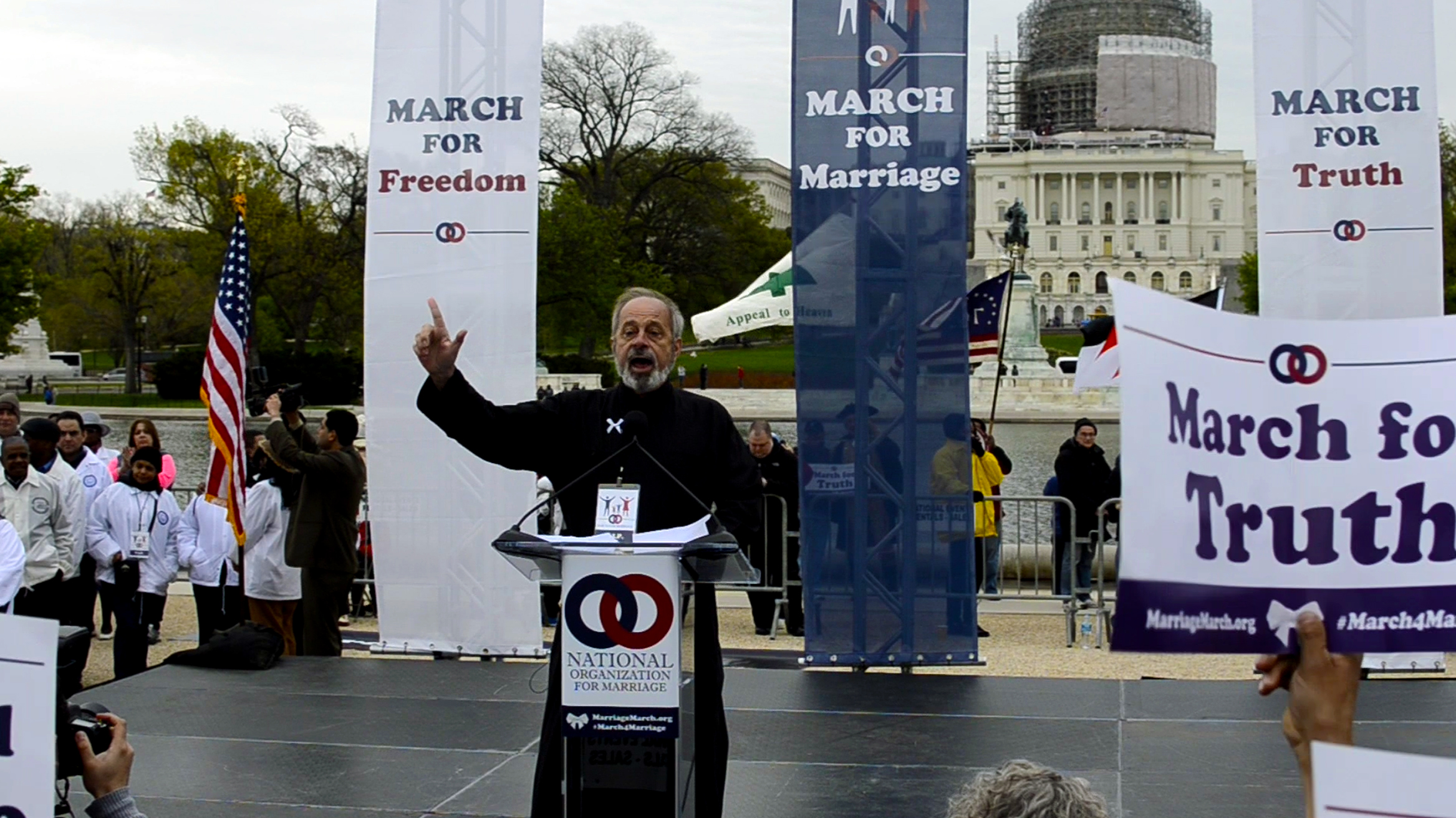 Rev. Fr. Johannes (Hans) Jacobse offers the Orthodox Church's testimony to the truth of one man/one woman marriage as a featured speaker at the March for Marriage Rally on April 25th, 2015.